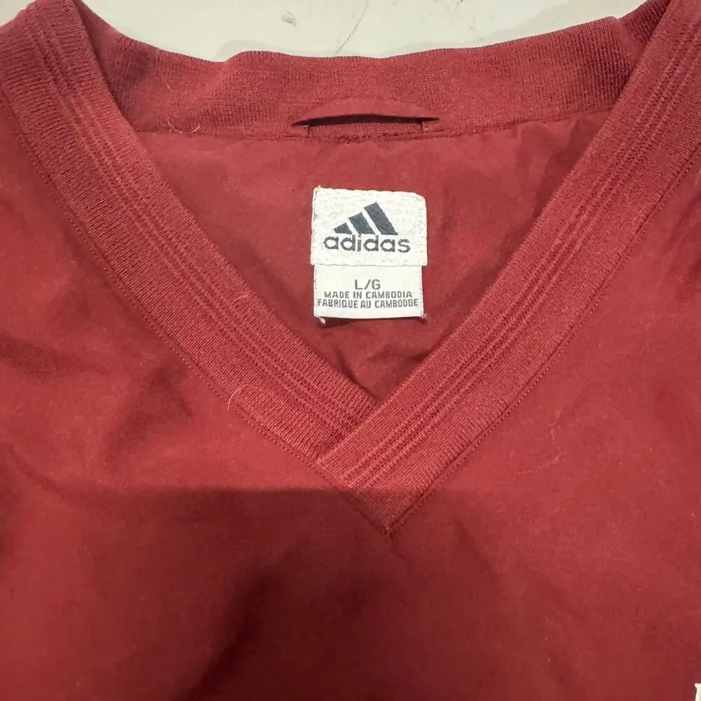 Adidas Men's Burgundy and Red Gilet